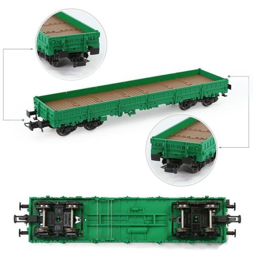 Evemodel Trains - HO Scale 40' Low-side Flat Car 1:87 Model Wagon Painted Unlettered C8764