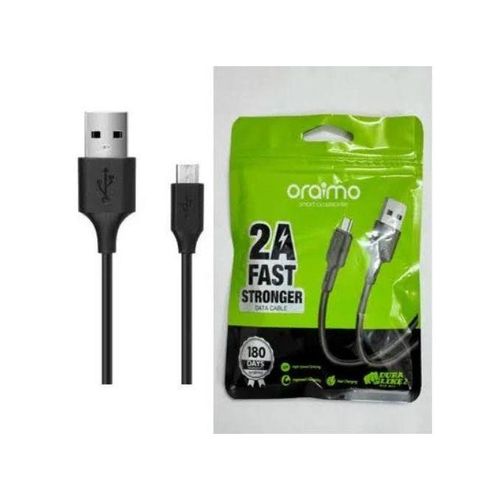 Oraimo Micro Smart USB Fast Charging Data Cable-Black