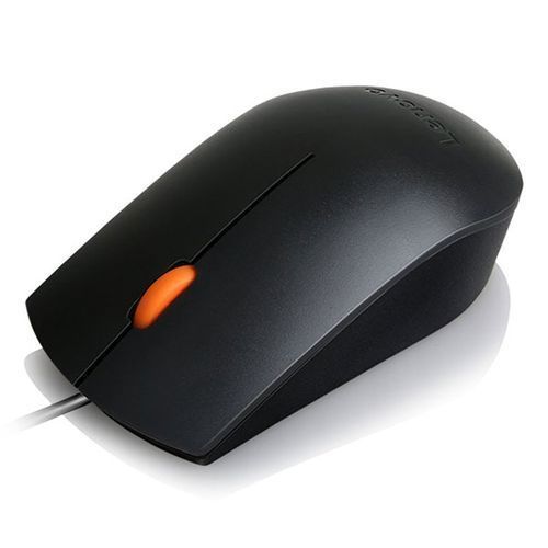 Lenovo 300 Wired Plug & Play USB Mouse – Black