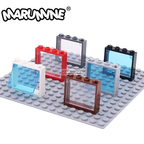 Marumine 60603 Glass 1 x 4 x 3 Opening For Window No Shutter Tabs 60594 Blocks For Architecture Model Building Kits Toy
