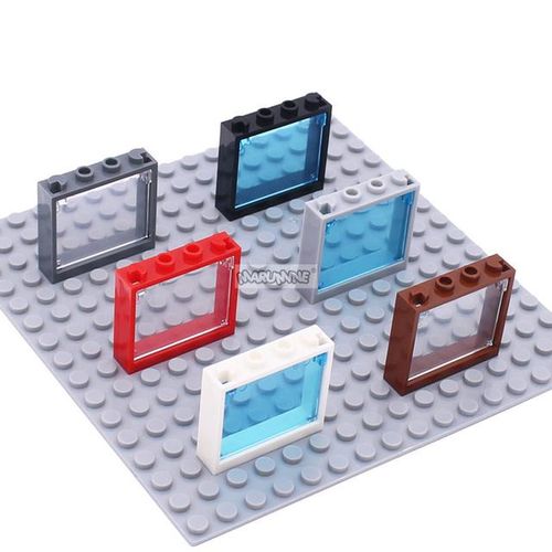Marumine 60603 Glass 1 x 4 x 3 Opening For Window No Shutter Tabs 60594 Blocks For Architecture Model Building Kits Toy
