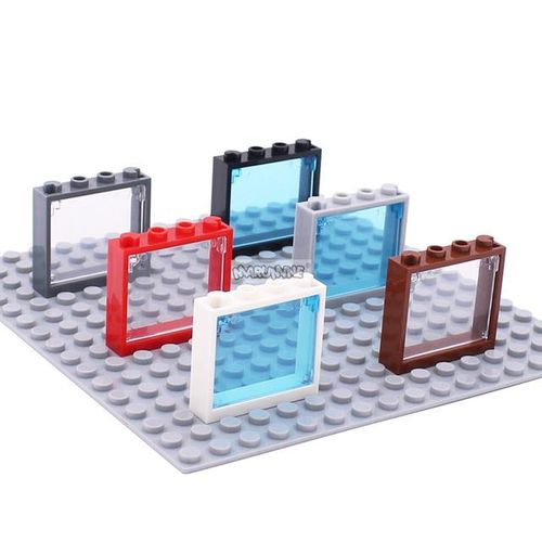 Marumine 60603 Glass 1 x 4 x 3 Opening For Window No Shutter Tabs 60594 Blocks For Architecture Model Building Kits Toy