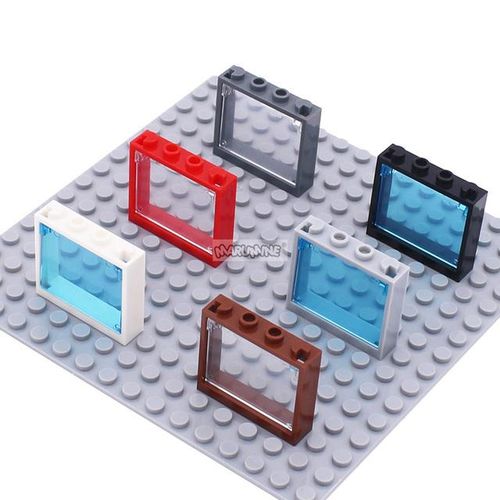 Marumine 60603 Glass 1 x 4 x 3 Opening For Window No Shutter Tabs 60594 Blocks For Architecture Model Building Kits Toy