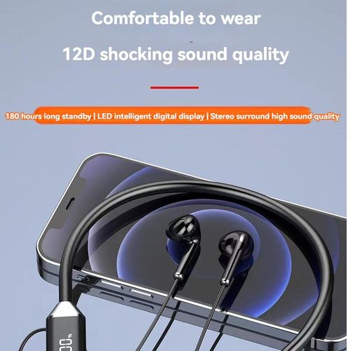 Wireless Bluetooth earphones neck hanging style, high sound quality, sports stereo sound