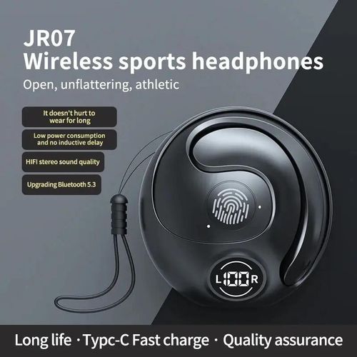 Jr07 Ows Bluetooth 5.3 Earphones Ear Mounted Wireless Earphones With Microphone For Iphone Xiaomi Sports Stereo Earphones
