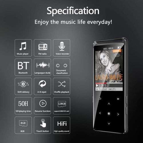 Benjie M6 1.8 Inch Touch Screen Mp3 Player 16gb Hifi Music Player Fm Radio Ebook
