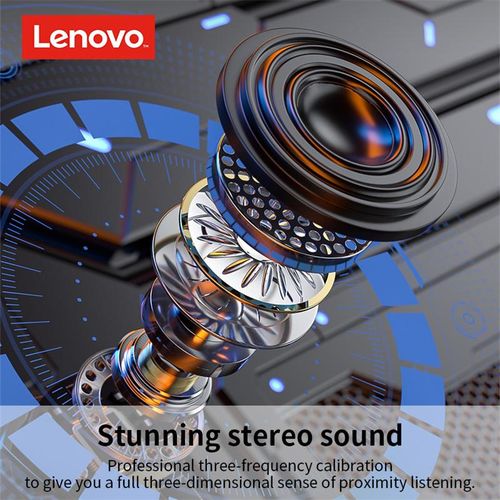 Lenovo QT81 Wireless Earphone 1200 mAh Bluetooth 5.0 Headphones AI Control Gaming Headset Stereo Bass Dual Mic Noise Reduction