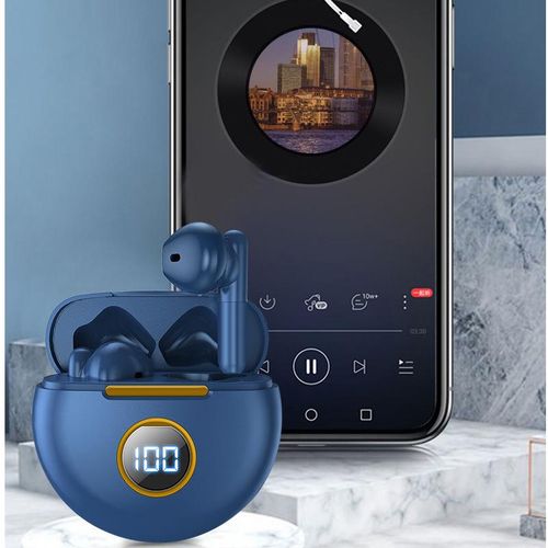 Wireless Earbuds, Bluetooth 5.3 Headphones Stereo Deep Bass With LED Display,  Noise Cancelling Mic
