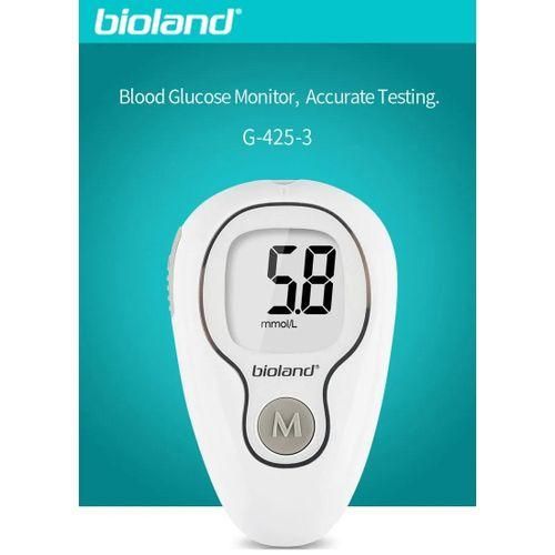 Bioland Diabetes Digital Gluco Meter Sensor Blood Sugar Monitor Kit Glucose Testing Glucometer Machine