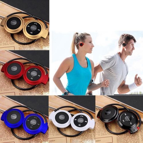 Women Men Sport Wireless Bluetooth Headphones Stereo Earphones FM Mp3 Music Player Headset Earpiece SD Card Slot Handsfree Mic