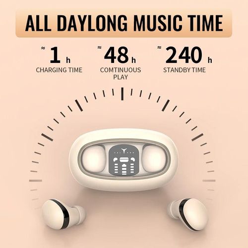 Mini Sleep Tiny Invisible Headphones Sports Stereo Noise Reduction Headsets Wireless Bluetooth 5.3 Earphones