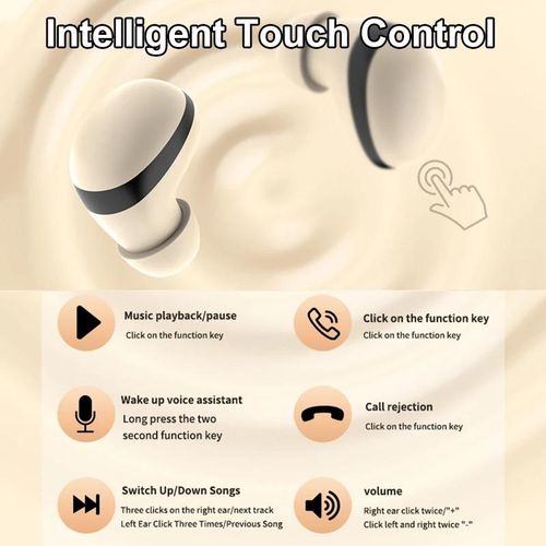 Mini Sleep Tiny Invisible Headphones Sports Stereo Noise Reduction Headsets Wireless Bluetooth 5.3 Earphones