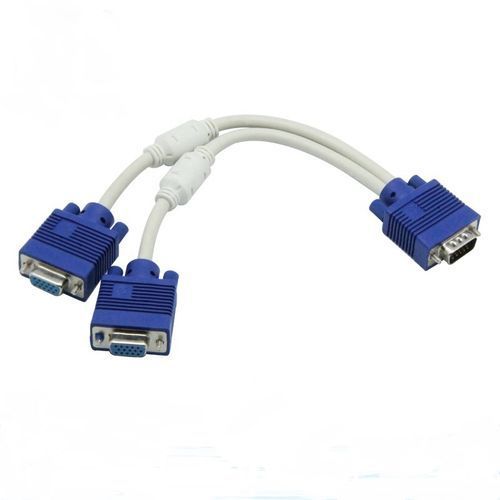 VGA 2 Way Splitter Adapter - Blue