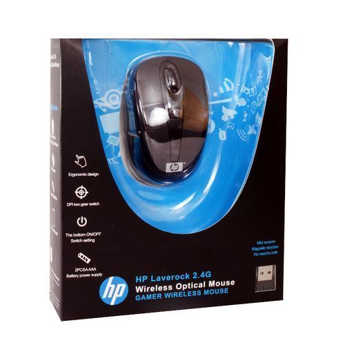 Hp Laverock 2.4G Wireless Optical Mouse - Black.