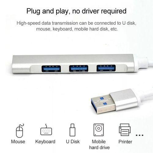 Hub USB HUB 3 0 Adapter 4 Port USB 3.0 High Speed-Gray