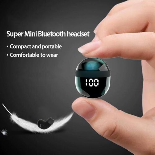 SK mini headphones wireless bluetooth earphones sleep headset with mic noise reduction heavy bass earbuds for smart phone