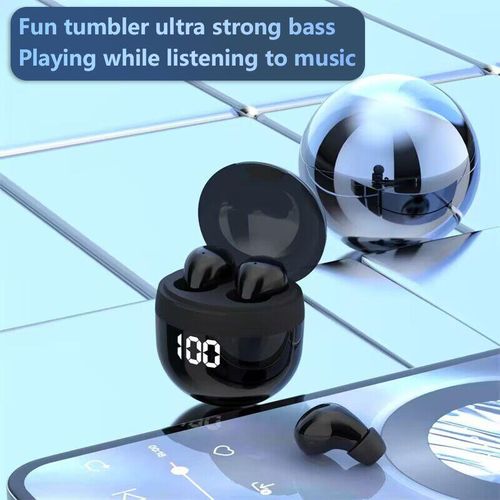 SK mini headphones wireless bluetooth earphones sleep headset with mic noise reduction heavy bass earbuds for smart phone