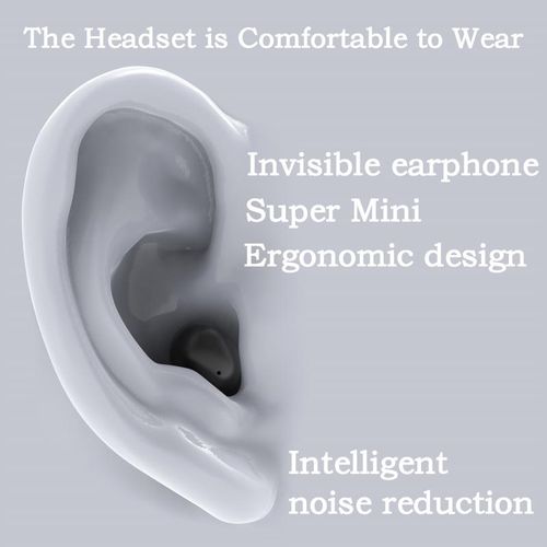 SK mini headphones wireless bluetooth earphones sleep headset with mic noise reduction heavy bass earbuds for smart phone