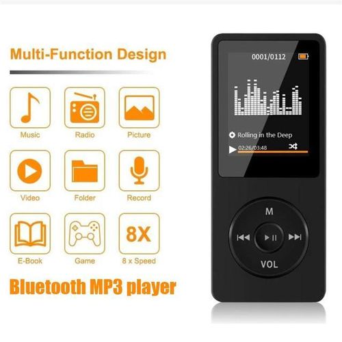 New Upgrade Bluetooth Mp3 Music Player Portable Ultra-Thin Hifi Sound Walkman With Fm Radio/e-Book/recorder/mp4 Video Player