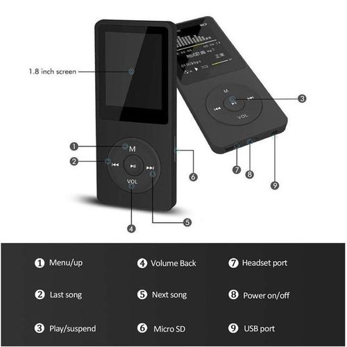 New Upgrade Bluetooth Mp3 Music Player Portable Ultra-Thin Hifi Sound Walkman With Fm Radio/e-Book/recorder/mp4 Video Player