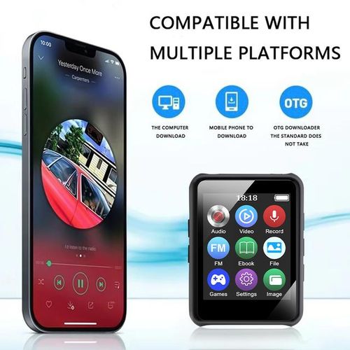 Mp3 Mini Music Player 1.8 Inch Bluetooth Hifi Playback Mp3 New Student Sports E-Book Fm Mp3 Player Music Player Walkman