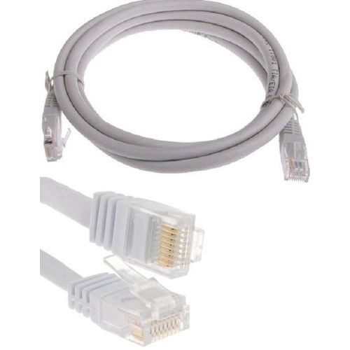 Cat6 RJ45 Ethernet Cable With Connectors- Cable Length 3 Metres - Grey