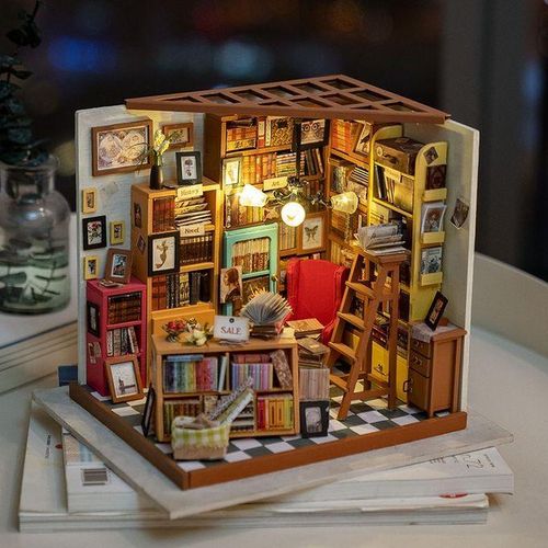 DIY Cottage Handmade Model Creativeembled Art House, Style:Cass Musical Living Room