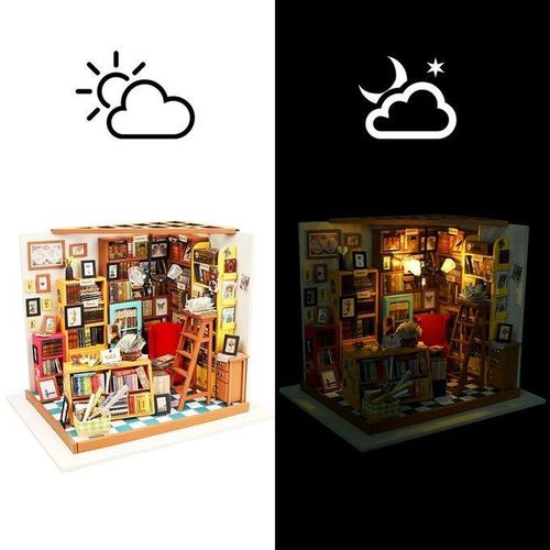 DIY Cottage Handmade Model Creativeembled Art House, Style:Cass Musical Living Room