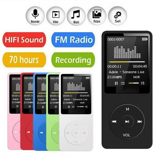Ultra-Thin Bluetooth Mp3 Player Rechargeable Recorder Display Screen Portable Fm Radio Lossless Sports Music Play With Micrphone