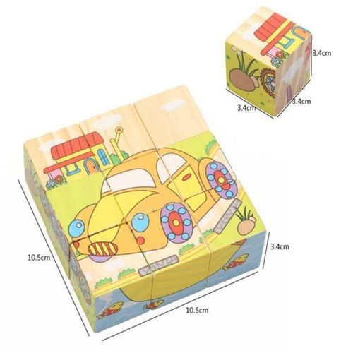 Children Intellectual Early Education Building Blocks Toy 3D Puzzle Block(606 Transportation)
