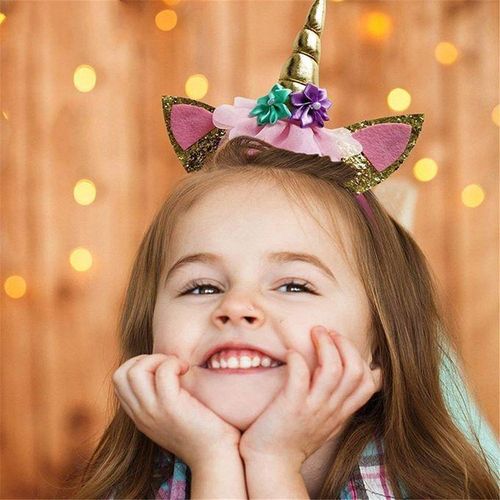 4pc Cartoon Unicorn Headband Toys Crown Decoration Props