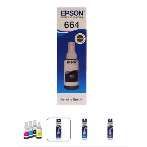 Epson  664 Ink Refill Bottles(70mL) for Printer EcoTank L100 / L200 / L300 / L1300-All Colors