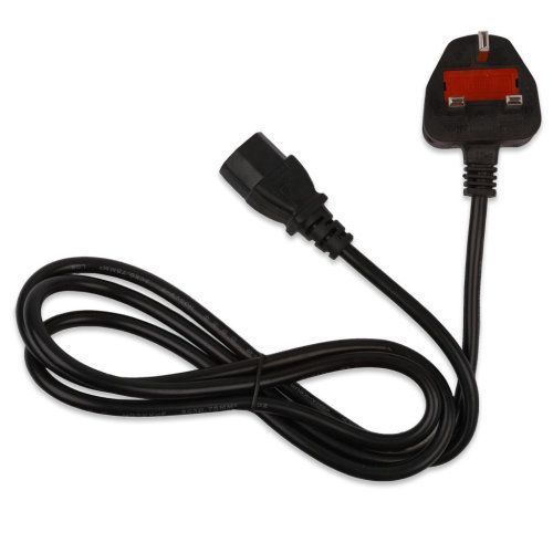 3 Pin AC Laptop/PC Desktop Power Adapter Cable - Black