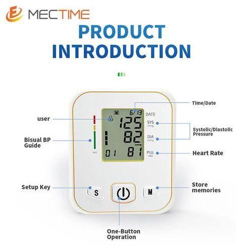 Digital Blood Pressure Monitor Machine Health Vascular Heartbeat Test Arm  Automatic Upper Cuff