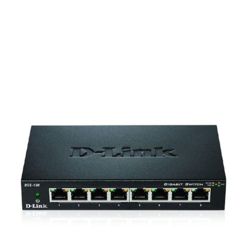 D-Link 8-Port Gigabit Desktop Switch DGS-108 Black