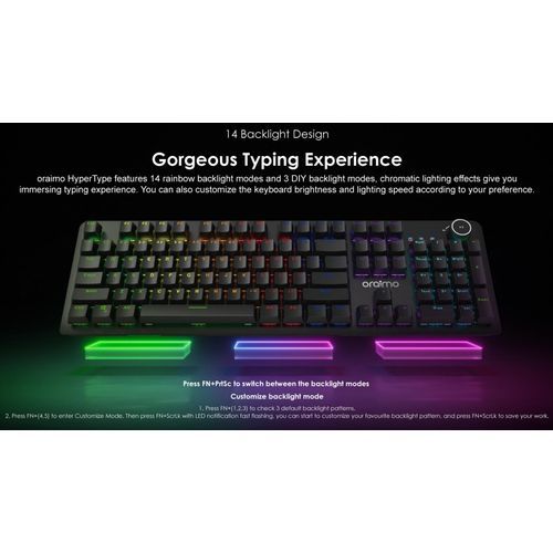Oraimo HyperType Wireless Keyboard-Black