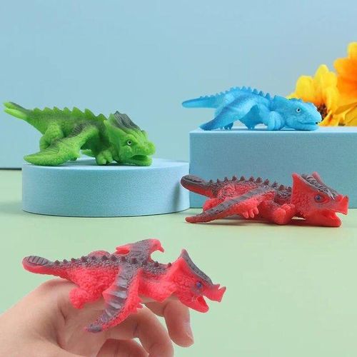 Novelty Creative Slingshot Dinosaur Toy Elastic Flying Finger Sticky Decompression Interesting Toy For Adults And Children Gift