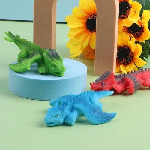 Novelty Creative Slingshot Dinosaur Toy Elastic Flying Finger Sticky Decompression Interesting Toy For Adults And Children Gift