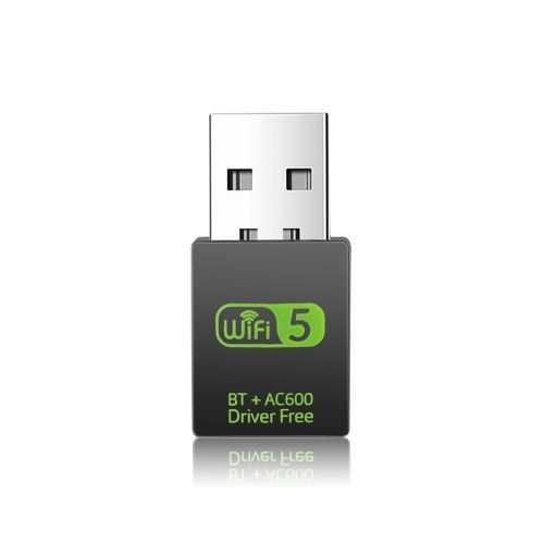 G38 2 In One  AC600 Wifi Adapter And Bluetooth Dongle 802.11 -Black
