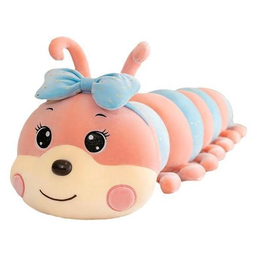 Fruit Caterpillar Toys Sleeping Pillow Plushie Dolls For Bedtime Pink