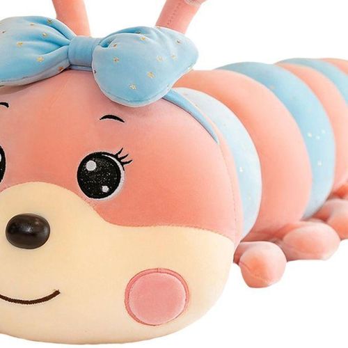 Fruit Caterpillar Toys Sleeping Pillow Plushie Dolls For Bedtime Pink