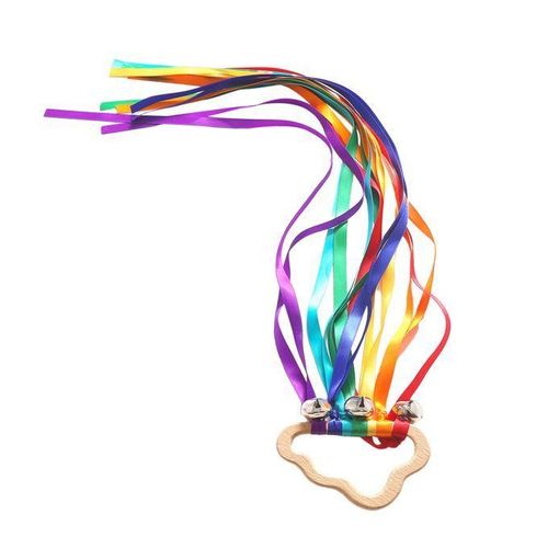 Hand Bells Ribbon Streamer Wand For 0-18 Months Babies Boys F