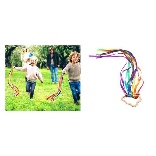 Hand Bells Ribbon Streamer Wand For 0-18 Months Babies Boys F