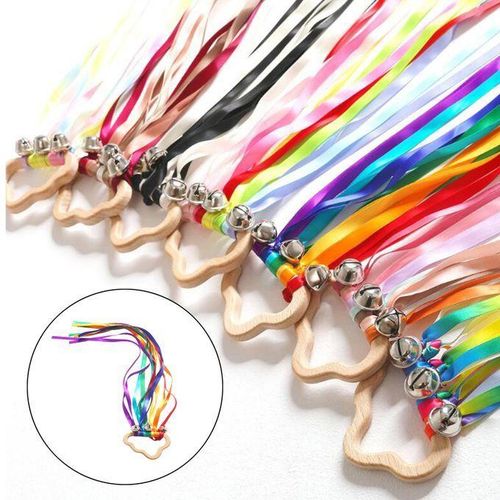 Hand Bells Ribbon Streamer Wand For 0-18 Months Babies Boys F