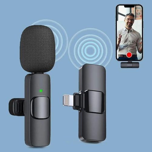 Lavalier Microphone K9 Broadcast Direct for iPhone Android Phones Lapel Mic Wireless for 3.5mm 1in1 or 2in1