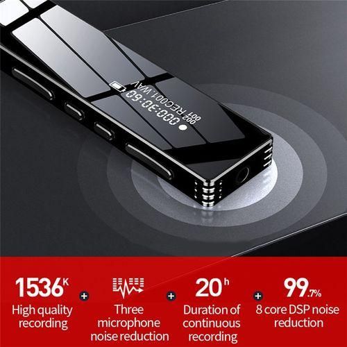 Digital Voice Recorder Portable MP3 Player Dictaphone Mini Secret Voice Recording Device Sound Audio Recorder Professional