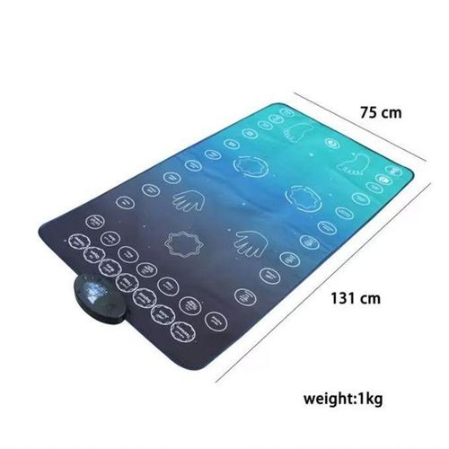 131x75cm Eid Ramadan Electronic Music Prayer Mat Fitness Bla