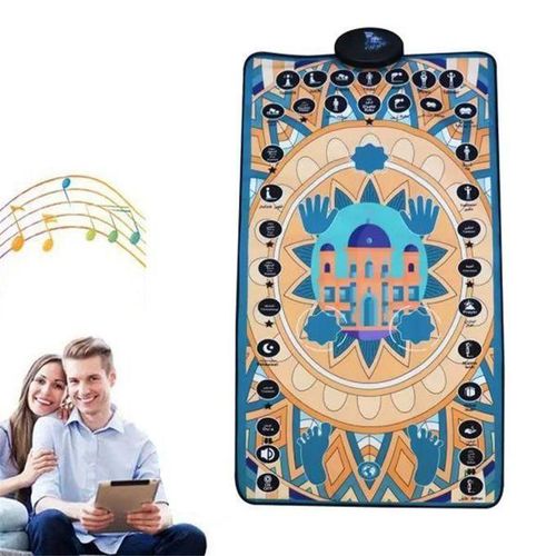 131x75cm Eid Ramadan Electronic Music Prayer Mat Fitness Bla