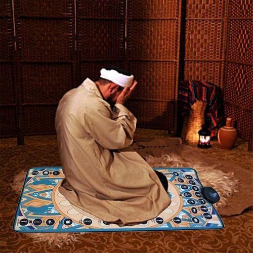 131x75cm Eid Ramadan Electronic Music Prayer Mat Fitness Bla
