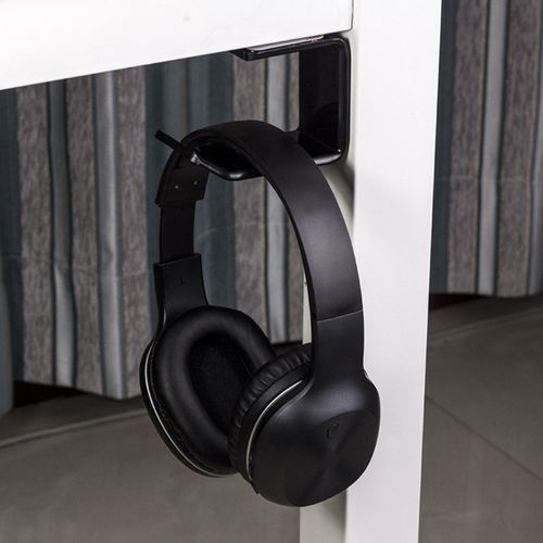 Acrylic Headphones Bracket Wall Mounted Headset Hanger-Black